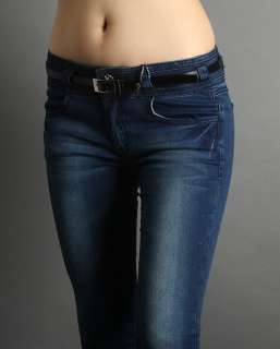 NEW Belted Stretch Denim Jeggings Low Rise Skinny Jeans  