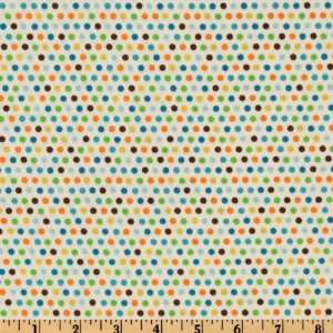   44 Wide I Heart Dots Blue Fabric By The Yard: Arts, Crafts & Sewing