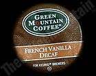 Keurig 12 K cup Fresh Coffee French Vanilla Decaf by Green Mnt. best 