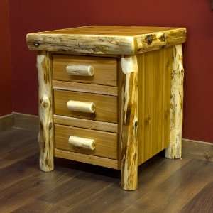  Cottage 3 Drawer Rustic Nightstand: Home & Kitchen