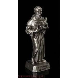  Francis of Assisi 2 1 2in. Pewter Statue