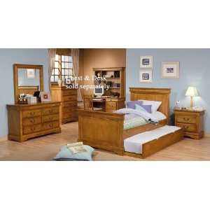   Bedroom Set Louis Philippe Style in Brown Finish Furniture & Decor