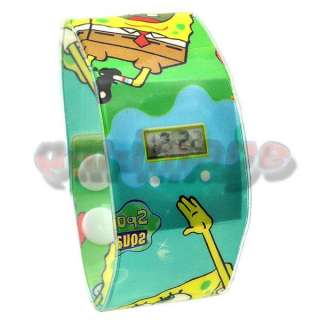 Brand New SpongeBob Squarepants LED DIGITAL Plastic Wrist Strap Watch 