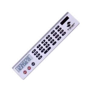  Silver calculator ruler with jumbo LCD display, batteries 