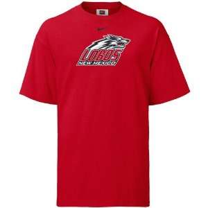  Nike New Mexico Lobos Cherry Classic Logo T shirt Sports 