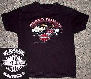Harley Davidson Motorcycles Rockford IL T Shirt Youth Small 6 8 Taz 