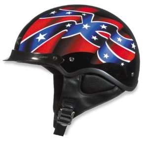  AFX FX 3 Beanie Rebel Half Helmet X Large  Black 