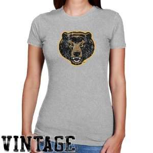  NCAA Baylor Bears Ladies Ash Distressed Logo Vintage Slim 