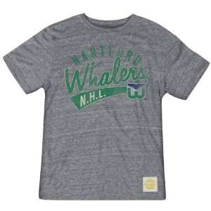 Hartford Whalers Grey Retro Sport Sweep The Leg Tri Blend T Shirt