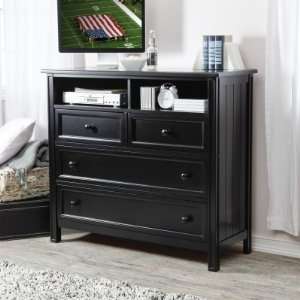  Fashion Bed Group Casey Media Chest   Black