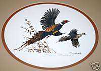 Ringneck Pheasant Pair   Handcolored   Jerry Raedeke  
