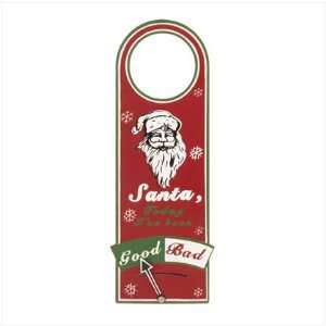  Good/Bad Santa Christmas Door Hanger   Style 37419