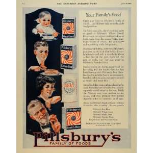  1920 Ad Pillsbury Bobbie Wheat Cereal Pancake Flour 