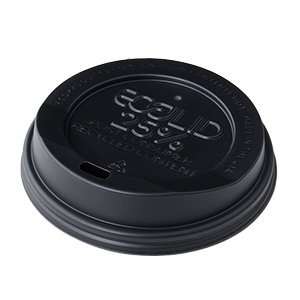   oz. Eco Products Recycled Content Hot Paper Cup Lid   Black 100 / Pack
