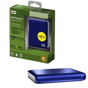  Western Digital Retail, 750GB 2.5 USB Drive Blue (Catalog 