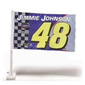   JOHNSON #48 CAR FLAG w/ Wall Brackett Set of 2