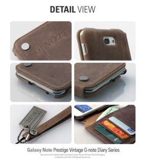ZENUS Samsung Galaxy Note Leather Case N7000 PRESTIGE VINTAGE G NOTE 