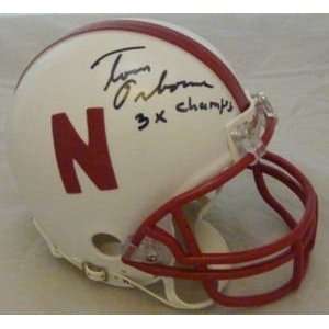 Tom Osborne Autographed/Hand Signed Nebraska Cornhuskers Mini Helmet 