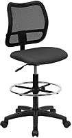 Gray Seat with Black Mesh Back Drafting Stool Chair  
