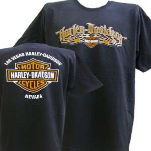 Harley Davidson Las Vegas Dealer Tee T Shirt BLACK MEDIUM #BRAVA1 