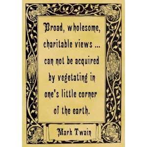    A4 Size Parchment Poster Mark Twain Vegetating