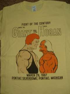 Andre The Giant Vs Hulk Hogan Fight Of The Century Wrestling T Shirt 