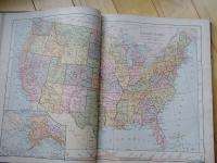 vtg 1892 school GEOGRAPHY BOOK maps Illinois Edition  