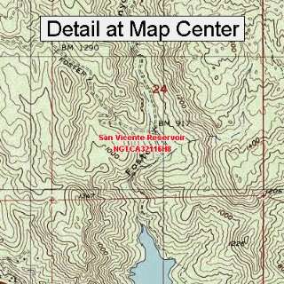  USGS Topographic Quadrangle Map   San Vicente Reservoir 