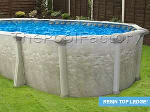   Ground Swimming Pool Package  RESIN Ledge,Sleek Oval Design!  