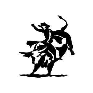  Bull rider Rodeo BLACK vinyl window decal sticker: Office 