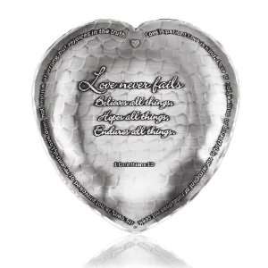   1st Corinthians Heart Tray by Wendell August Forge