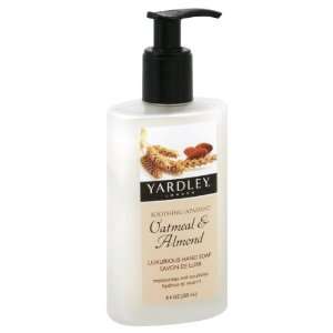  Yardley Hand Soap, Luxurious, Soothing Oatmeal & Almond, 8 