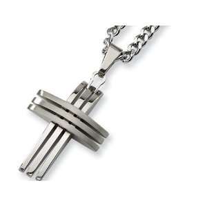  Chisel Stainless Steel Cross Necklace Finejewelers 