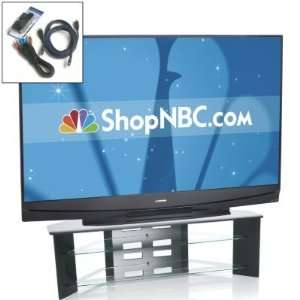 Mitsubishi 73 1080p 120Hz DLP HDTV, Stand & HD Cable Pack 