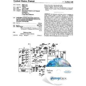  NEW Patent CD for SWITCHING SYSTEM PROVIDING MESSAGE WAITING AND DO 