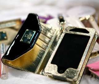 1X iPhone 4 / 4S Luxury Leather Wallet Clutch Card Slot Flip Case 
