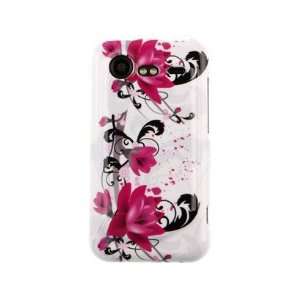   Red Flower on White For HTC Incredible 2: Cell Phones & Accessories