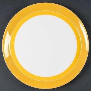  Mikasa Circle Chic Yellow Dinner Plate, Fine China Dinnerware 