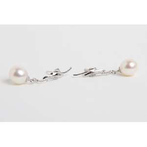  mmpearl(Michael Mikado) 8.0 9.0mm White Pearl Gold Plated 