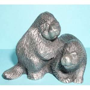  Hudson Pewter Noahs Ark Figurine   Porcupine Pair 