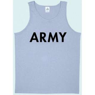 Heather Grey US ARMY BRANCH IMPRINTED TANK TOP   USA Made, Physical 