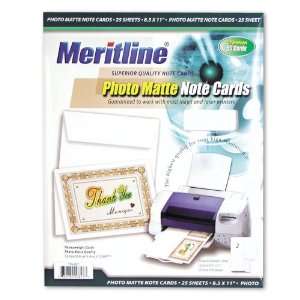  Meritline (Merax) Superior Photo Matte Note Cards 8.5 x 