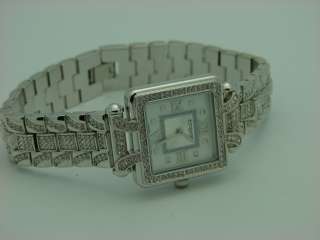 Wittnauer Ladies 10L108 SilverTone Square Crystal Watch  
