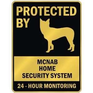   BY  MCNAB HOME SECURITY SYSTEM  PARKING SIGN DOG