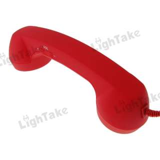NEW 3.5mm Retro Phone Handset for iPhone 4S iPhone 4 Red  
