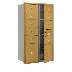   Column   9 MB2 Doors and 2 PL5s   Gold   Front Loading   USPS Access