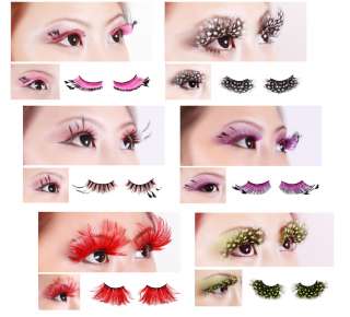 Bundle Monster New Make Up Deluxe Party Feather False Glamour 