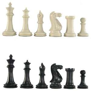  4 1/4 Masters Tournament Weighted Plastic Chess Pieces 