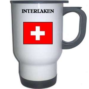  Switzerland   INTERLAKEN White Stainless Steel Mug 