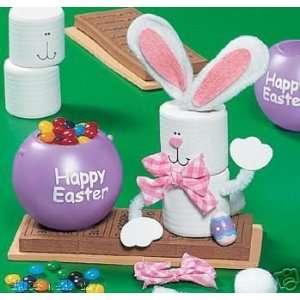  Lot of 6   Marshmallow Easter Bunny Treat Holder Kids 